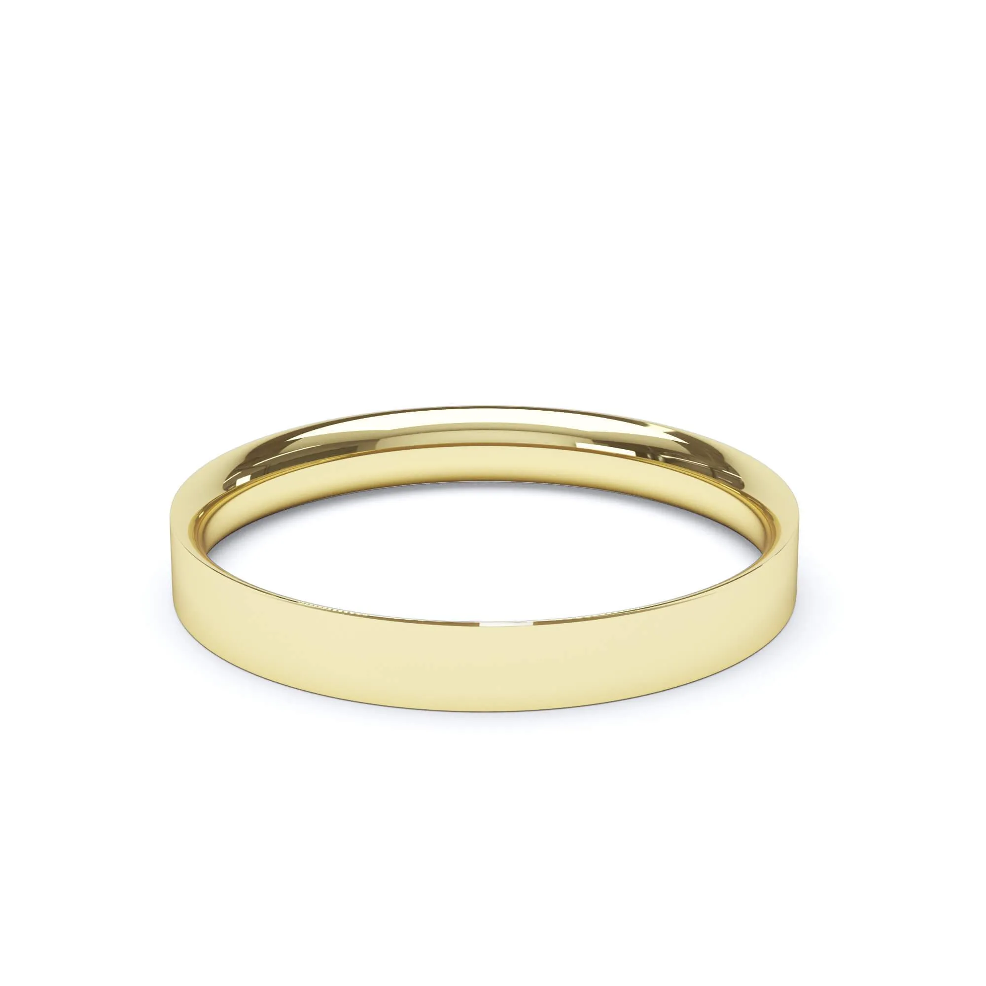 - Flat Court Profile Plain Wedding Ring 9k Yellow Gold