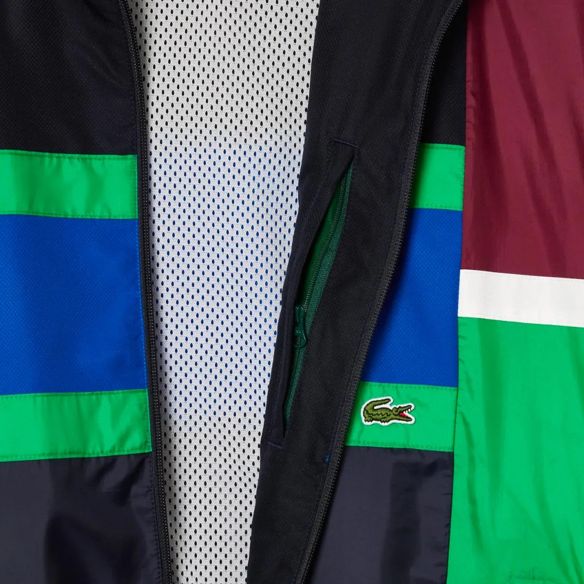 03655 Lacoste Mixed Material Colourblock Sportsuit Jacket