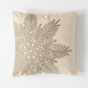 18"H Sullivans Rhinestone Snowflake Pillow, Gray