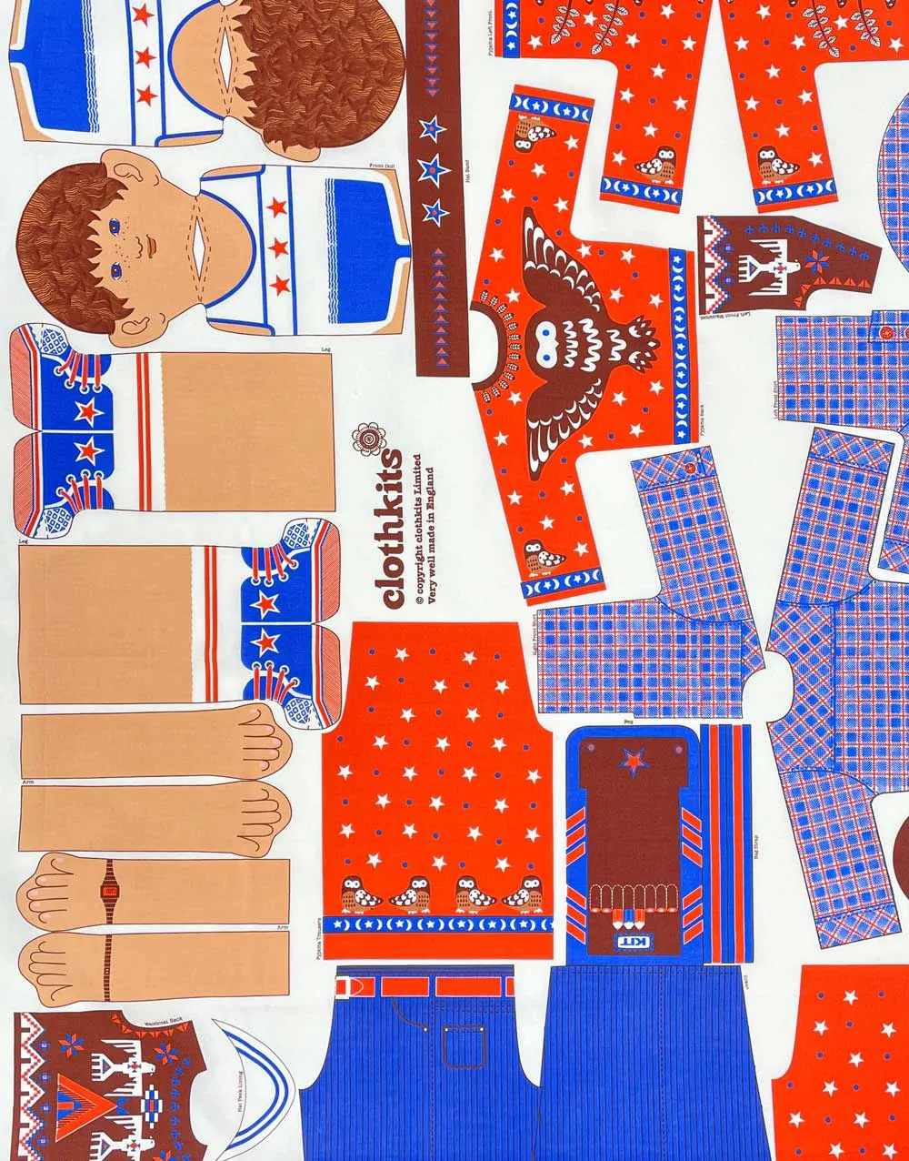 1970s Original Clothkits® Boy Rag Doll Sewing Kit