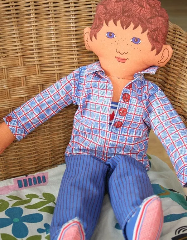 1970s Original Clothkits® Boy Rag Doll Sewing Kit