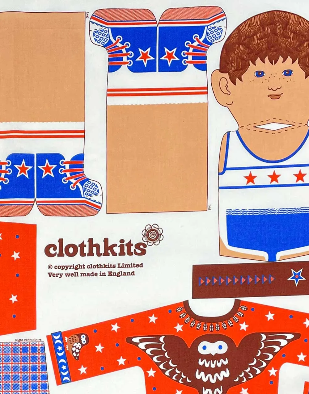 1970s Original Clothkits® Boy Rag Doll Sewing Kit