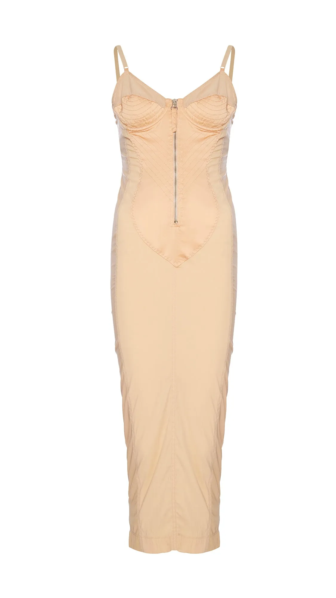 1990s Jean-Paul Gaultier Iconic "Cone Bust" Blush Peach Corset Dress. Rent: £100