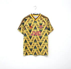 1991/93 ARSENAL Vintage adidas Bruised Banana Away Football Shirt (M)