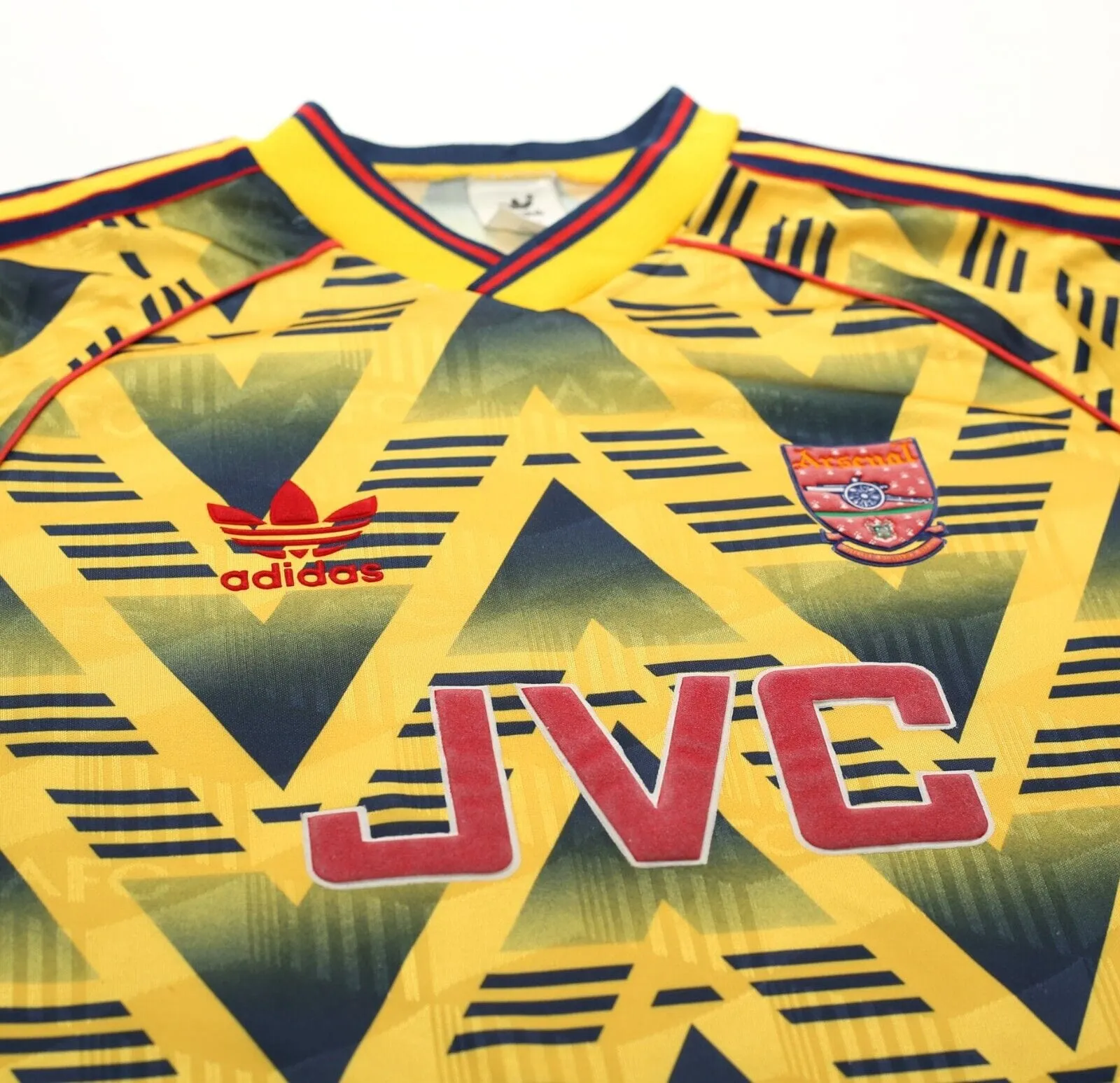 1991/93 ARSENAL Vintage adidas Bruised Banana Away Football Shirt (M)