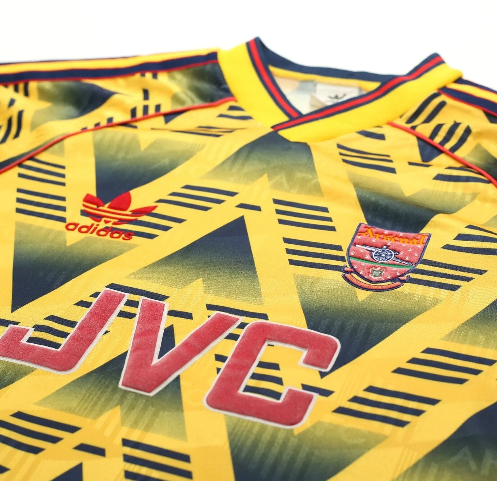 1991/93 ARSENAL Vintage adidas Bruised Banana Away Football Shirt (M)