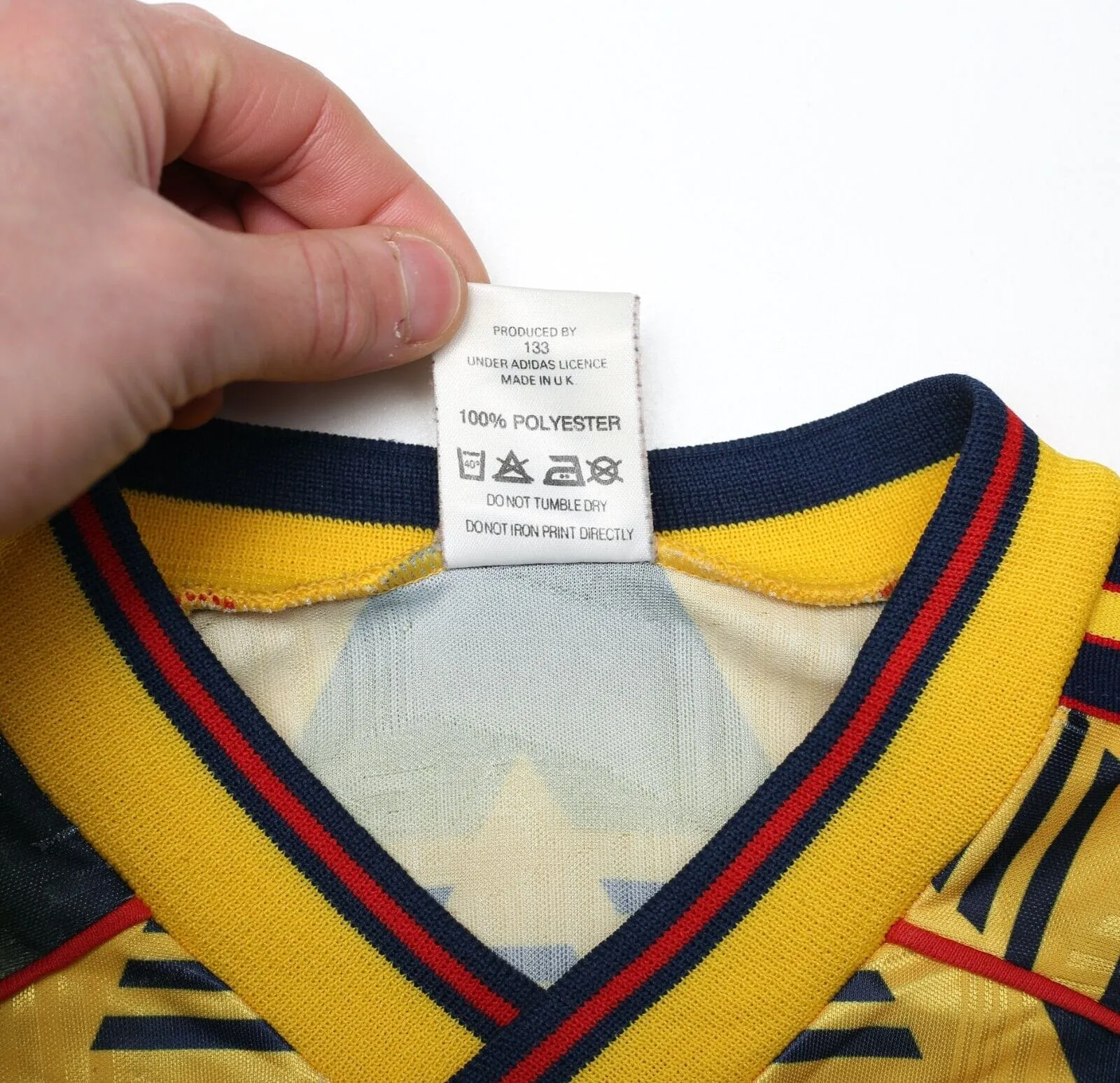 1991/93 ARSENAL Vintage adidas Bruised Banana Away Football Shirt (M)