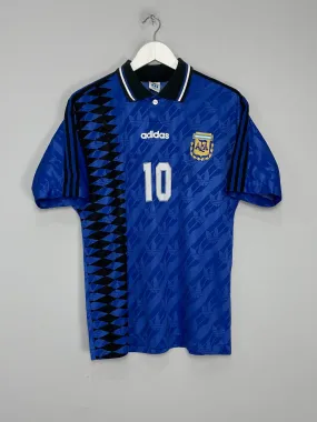 1994 ARGENTINA MARADONA #10 AWAY SHIRT (M) ADIDAS