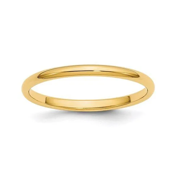 2MM Yellow Gold Wedding Band