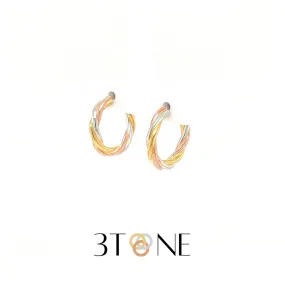 3Tone Collection - Unity Earrings Ref :3CIRCE01