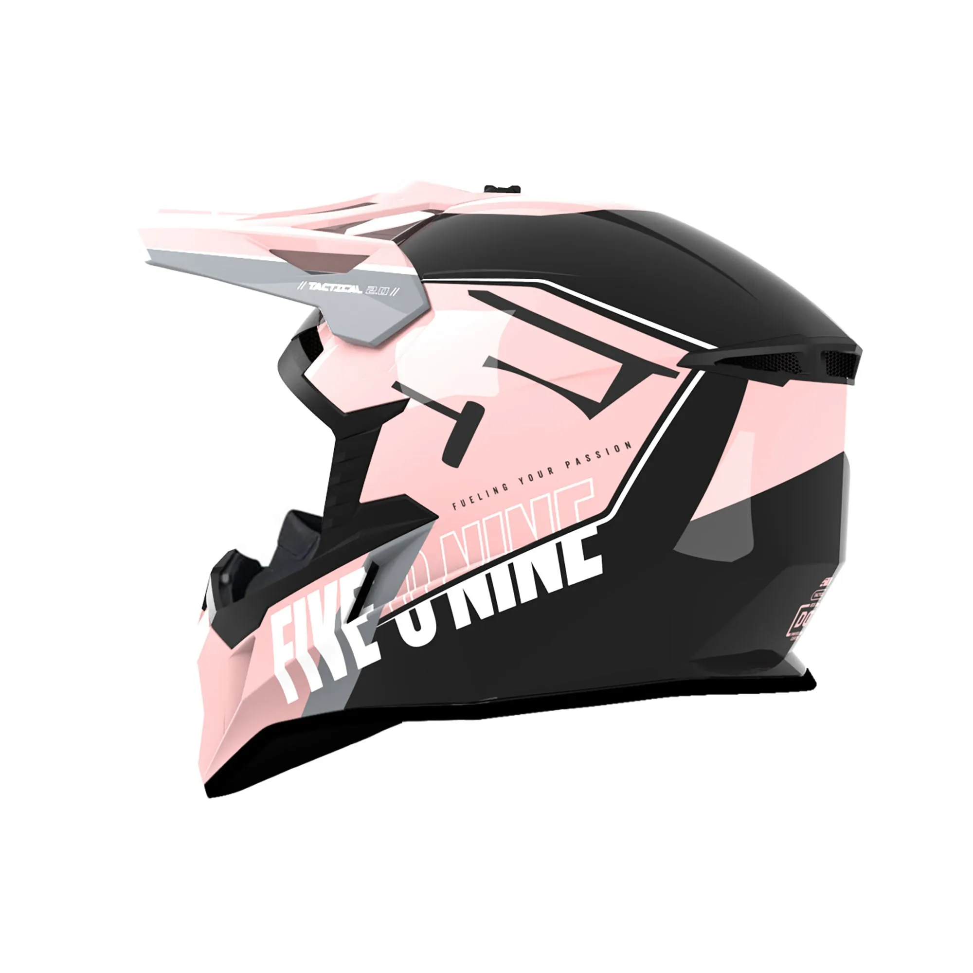 509  Tactical 2.0 Snowmobile Helmet w Fidlock Strap VEES Venturi Vent Dusty Rose FMVSS 218