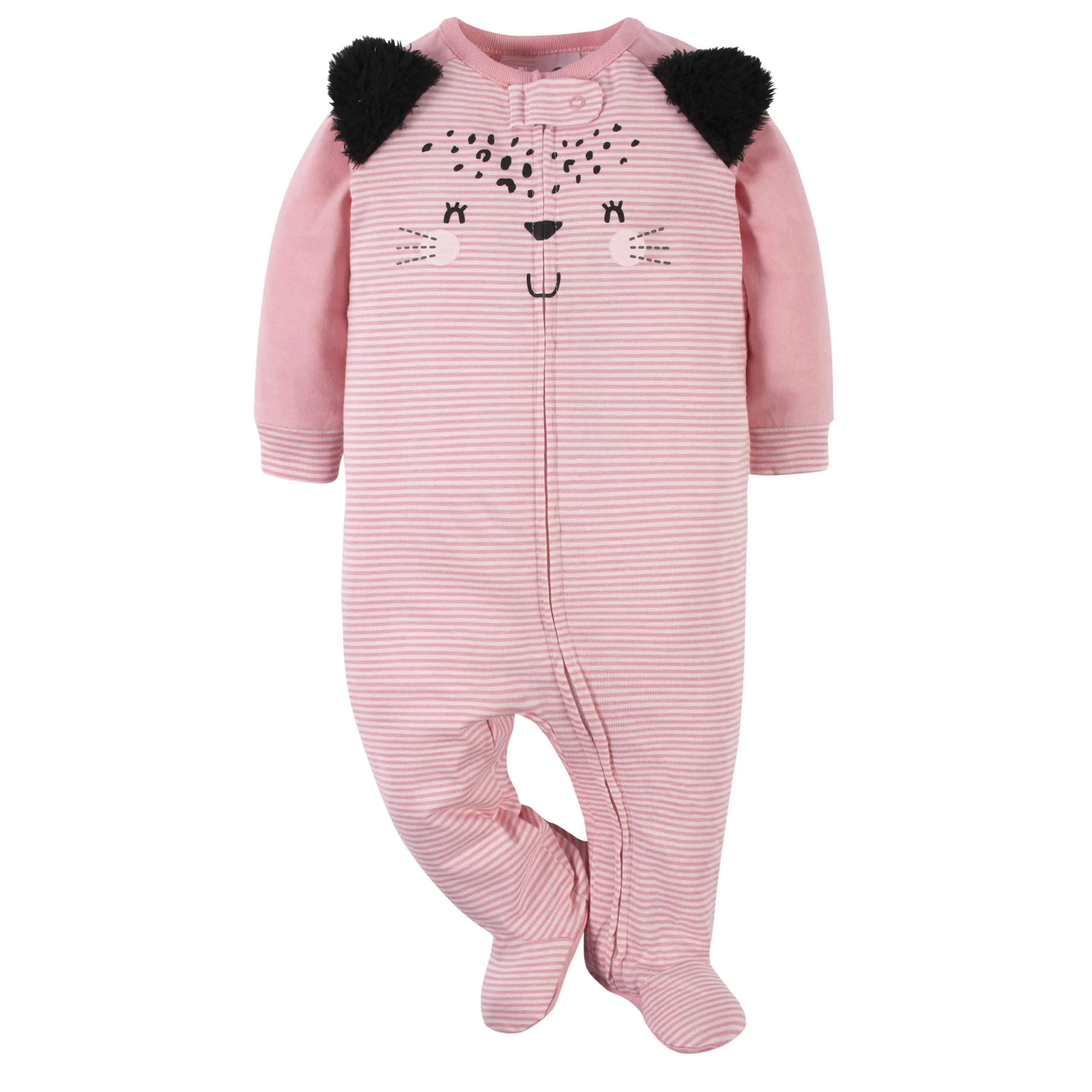 6-Piece Baby Girls Leopard Onesies Bodysuit and Sleep 'N Play Set