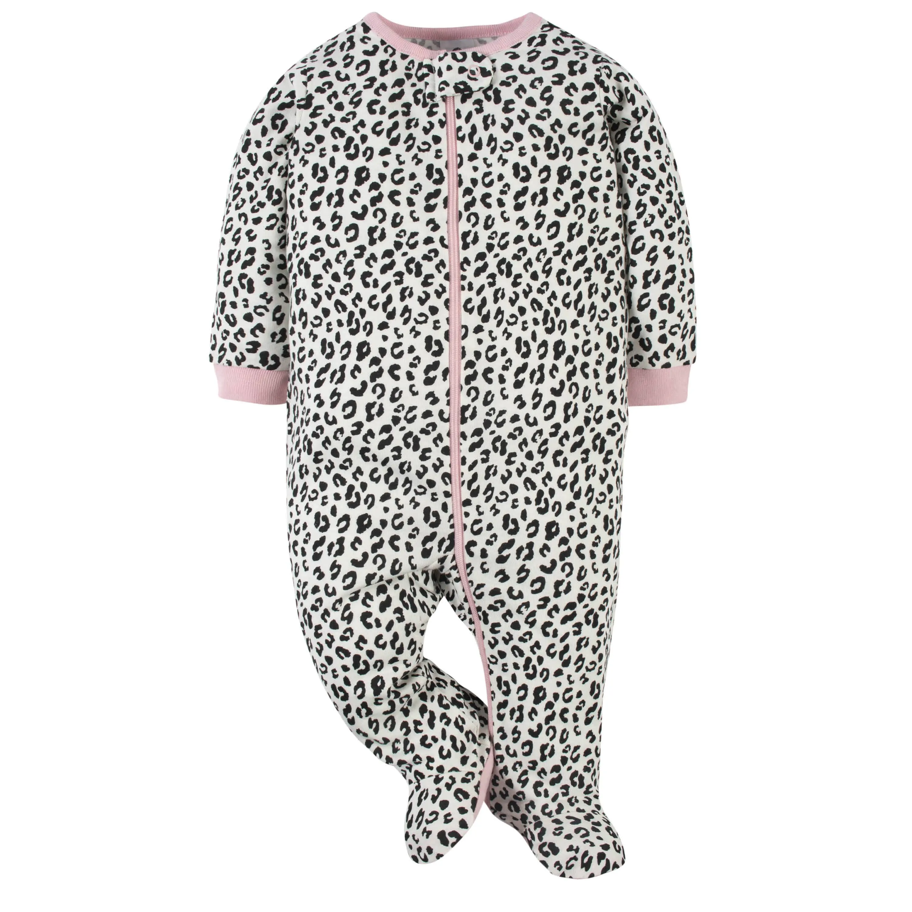 6-Piece Baby Girls Leopard Onesies Bodysuit and Sleep 'N Play Set