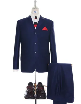 60s Mod Style Navy Blue Tonic Suit