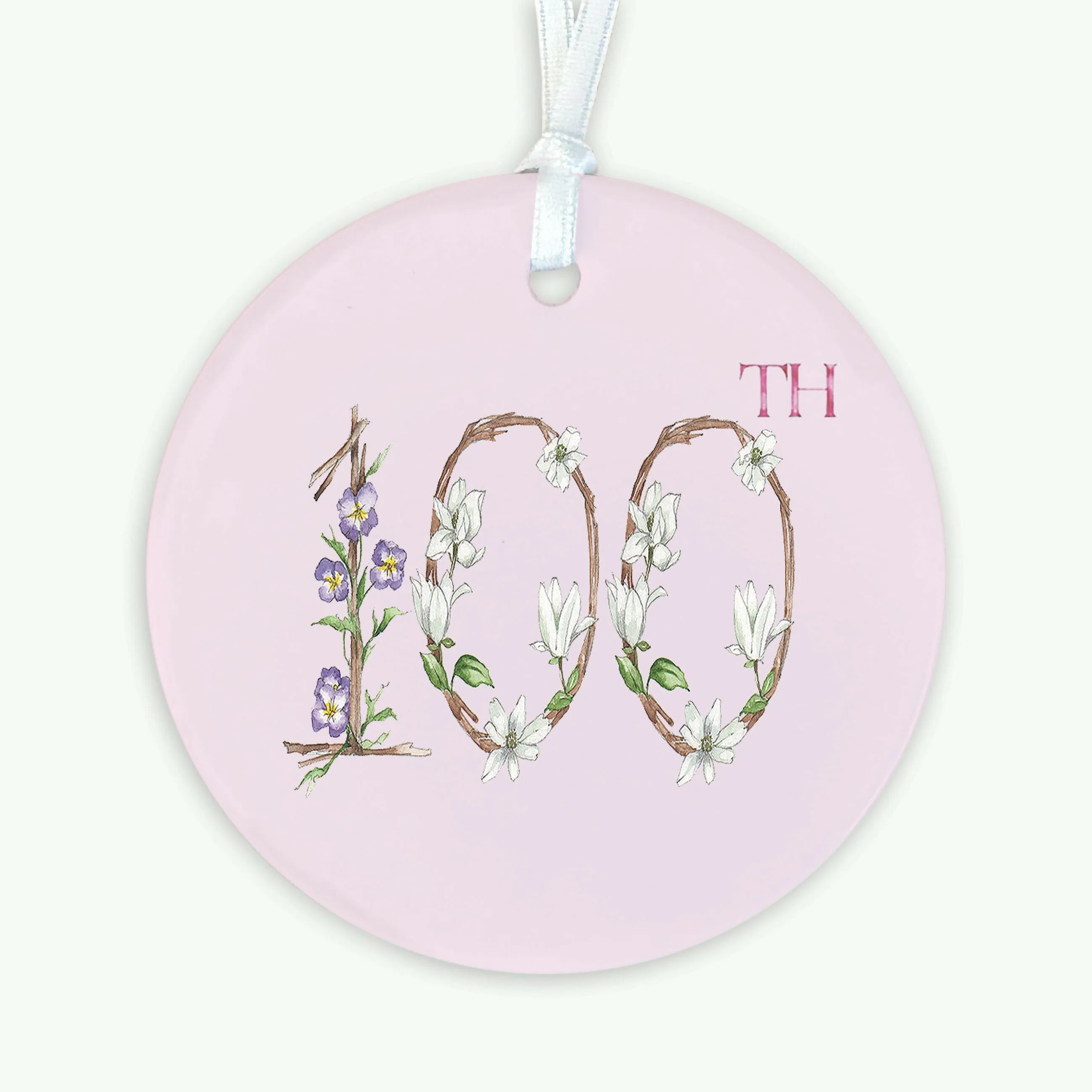 A6 Greeting Card with Ceramic Keepsake - 100th