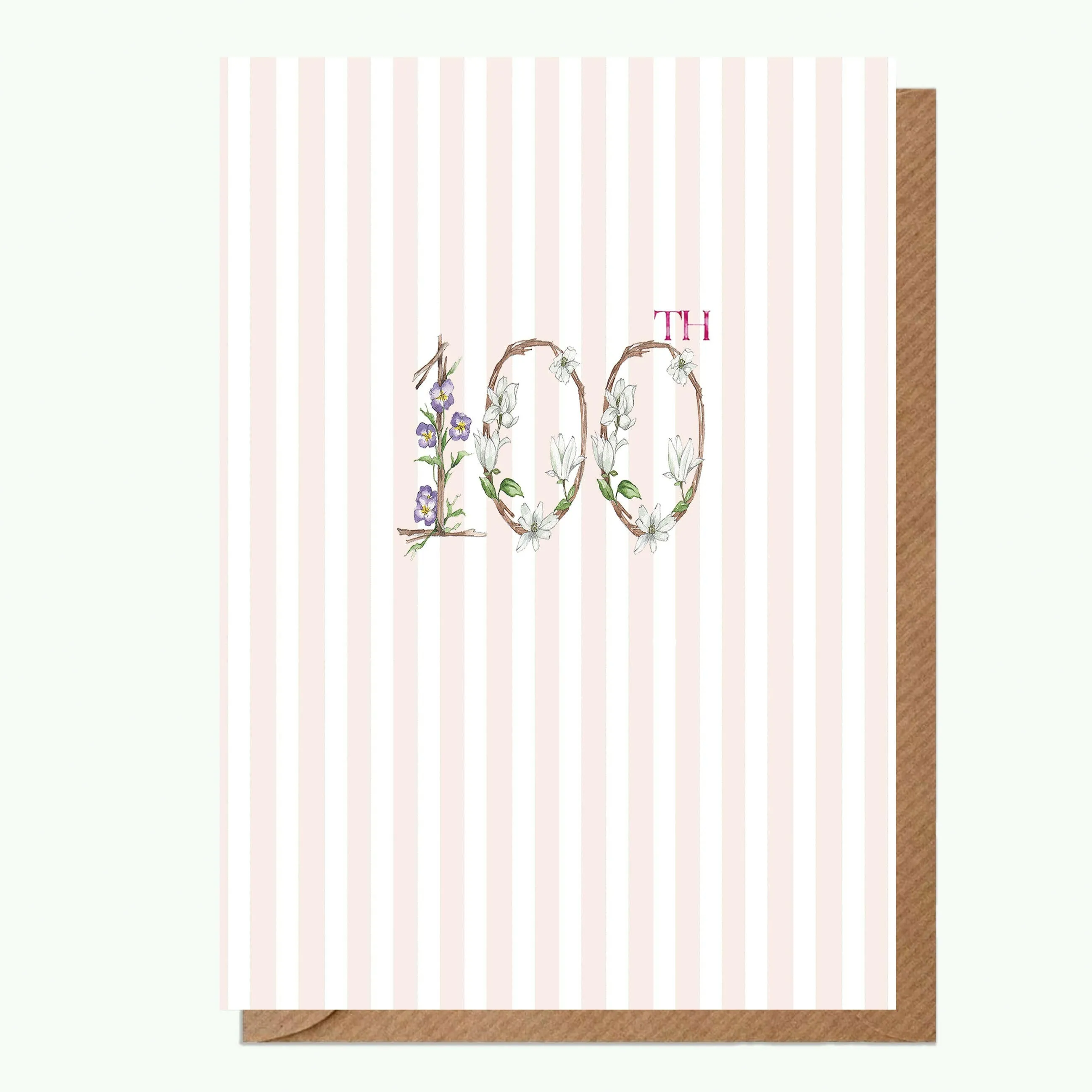 A6 Greeting Card with Ceramic Keepsake - 100th