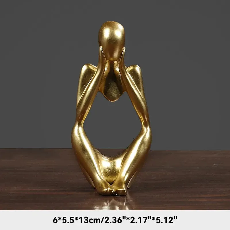 Abstract Thought Sculpture: Nordic-inspired Home Decor for Living Room, Desk, or Maison Ornaments