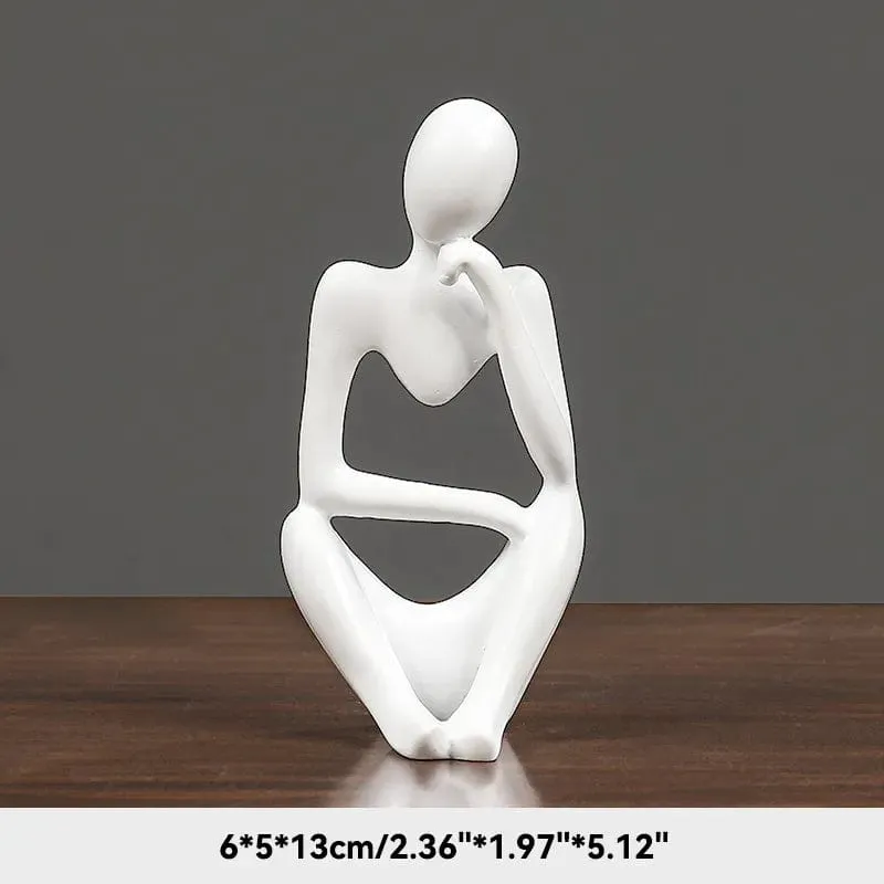 Abstract Thought Sculpture: Nordic-inspired Home Decor for Living Room, Desk, or Maison Ornaments