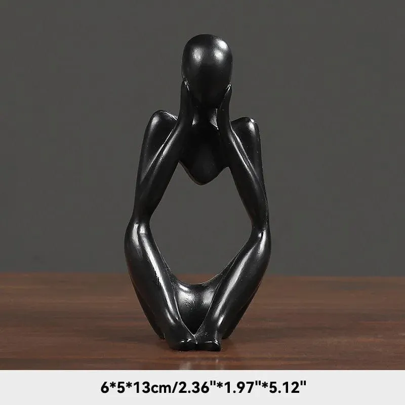 Abstract Thought Sculpture: Nordic-inspired Home Decor for Living Room, Desk, or Maison Ornaments