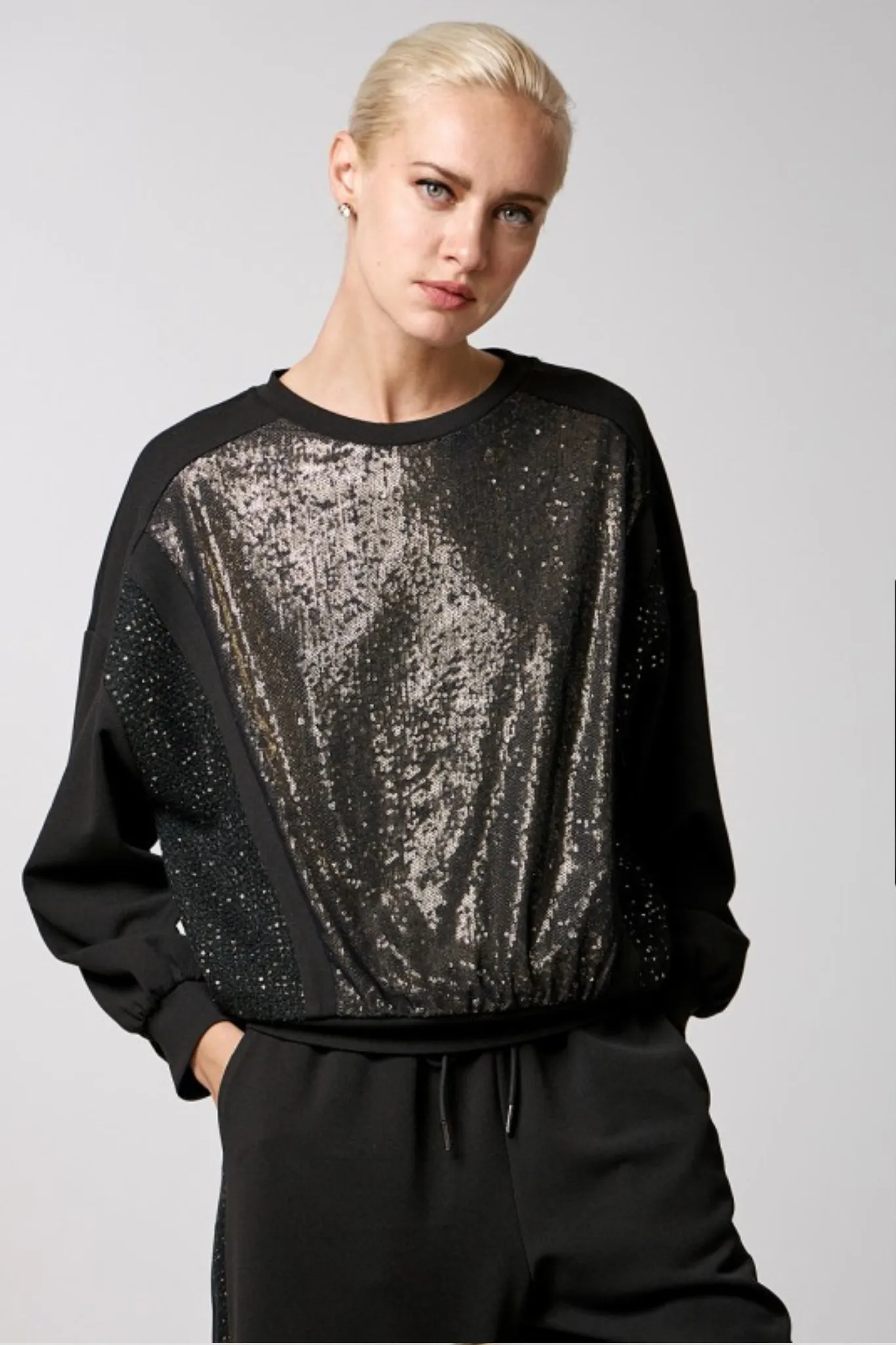 Access Black Sequin Sweatshirt