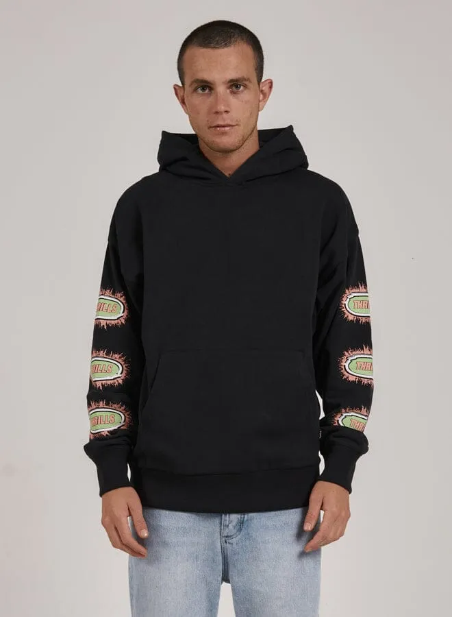 Acid Test Slouch Pull On Hood - Washed Black