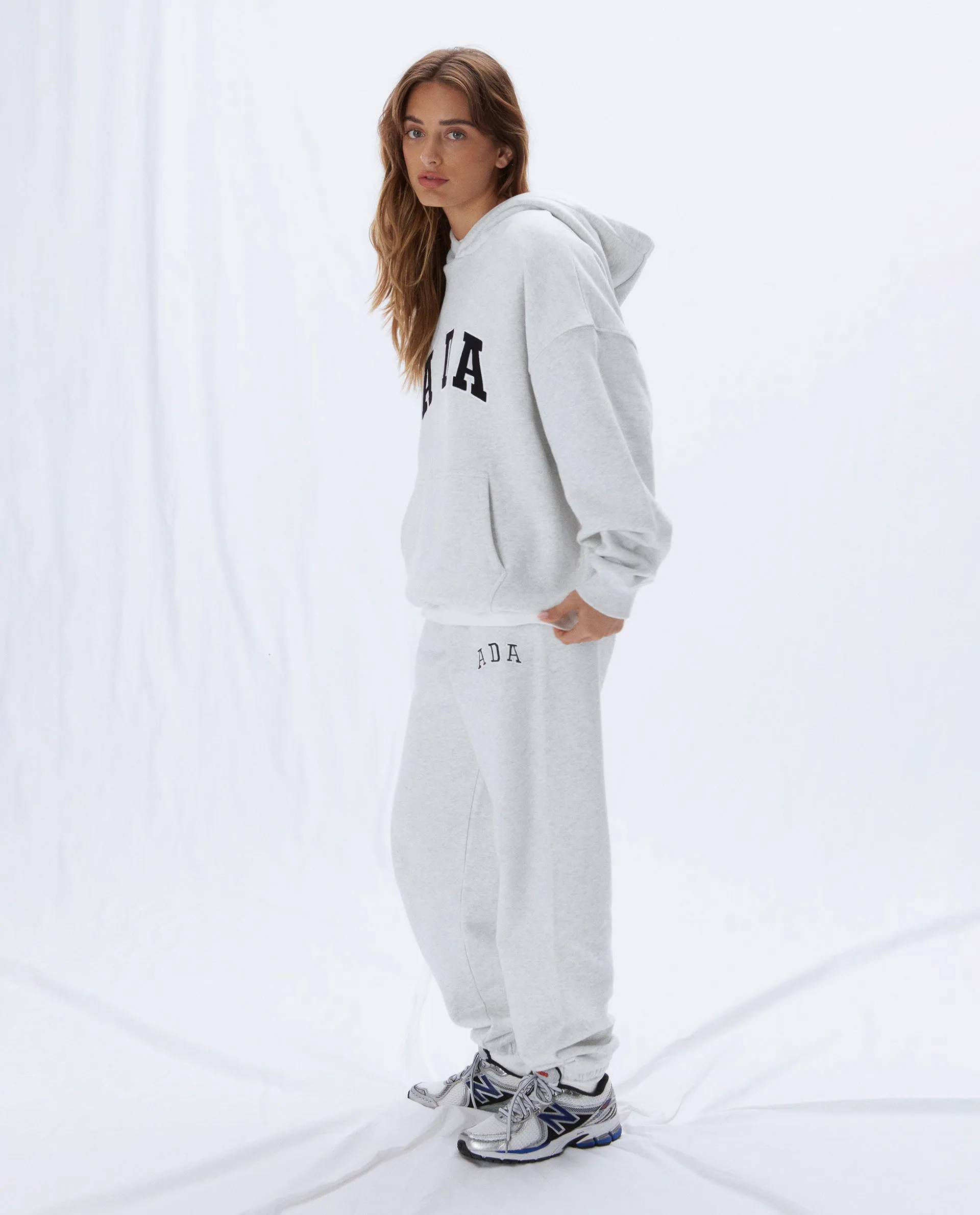 ADA Oversized Hoodie - Light Grey Melange