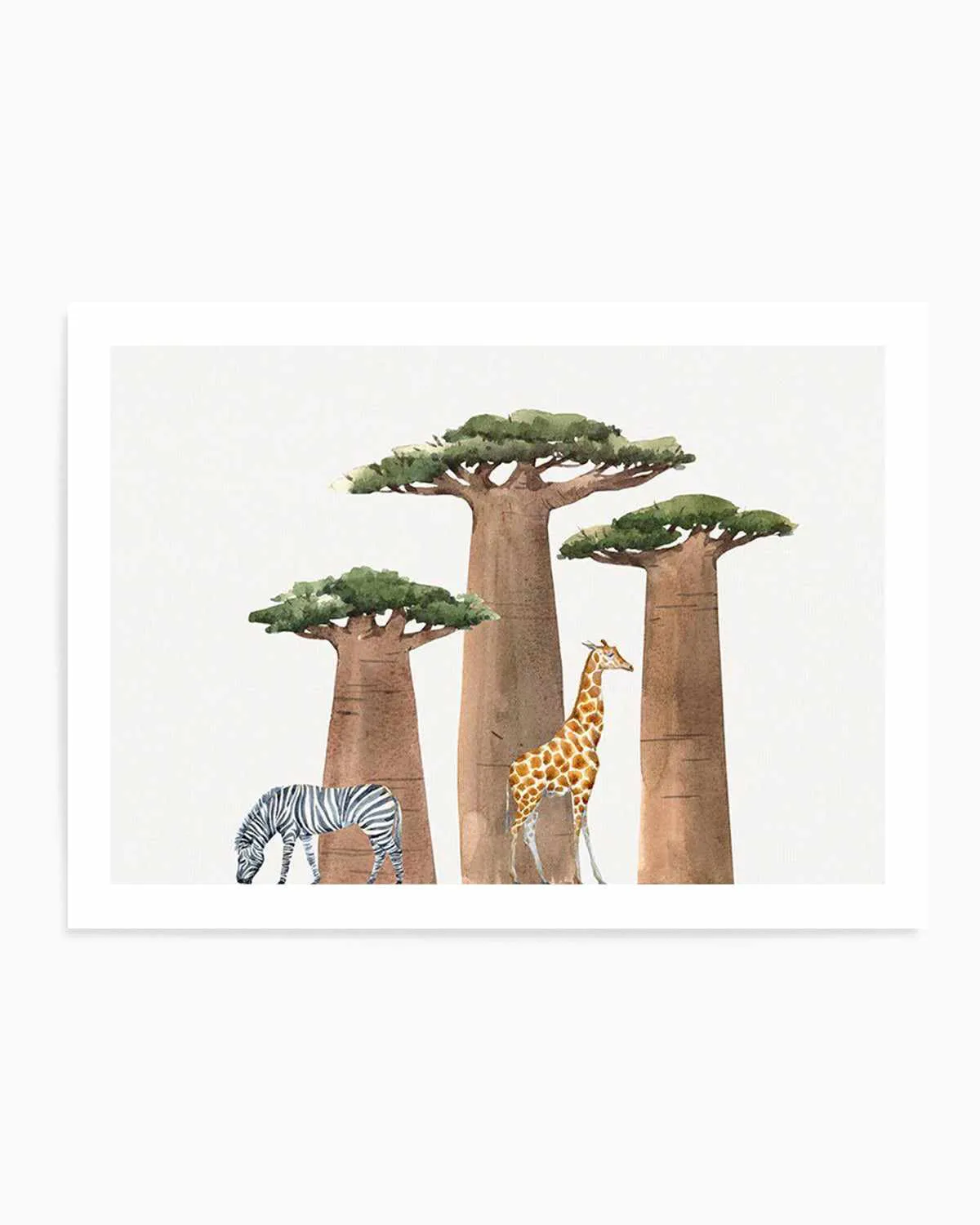 African Landscape | Watercolor Art Print