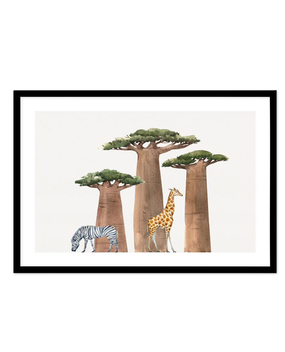 African Landscape | Watercolor Art Print