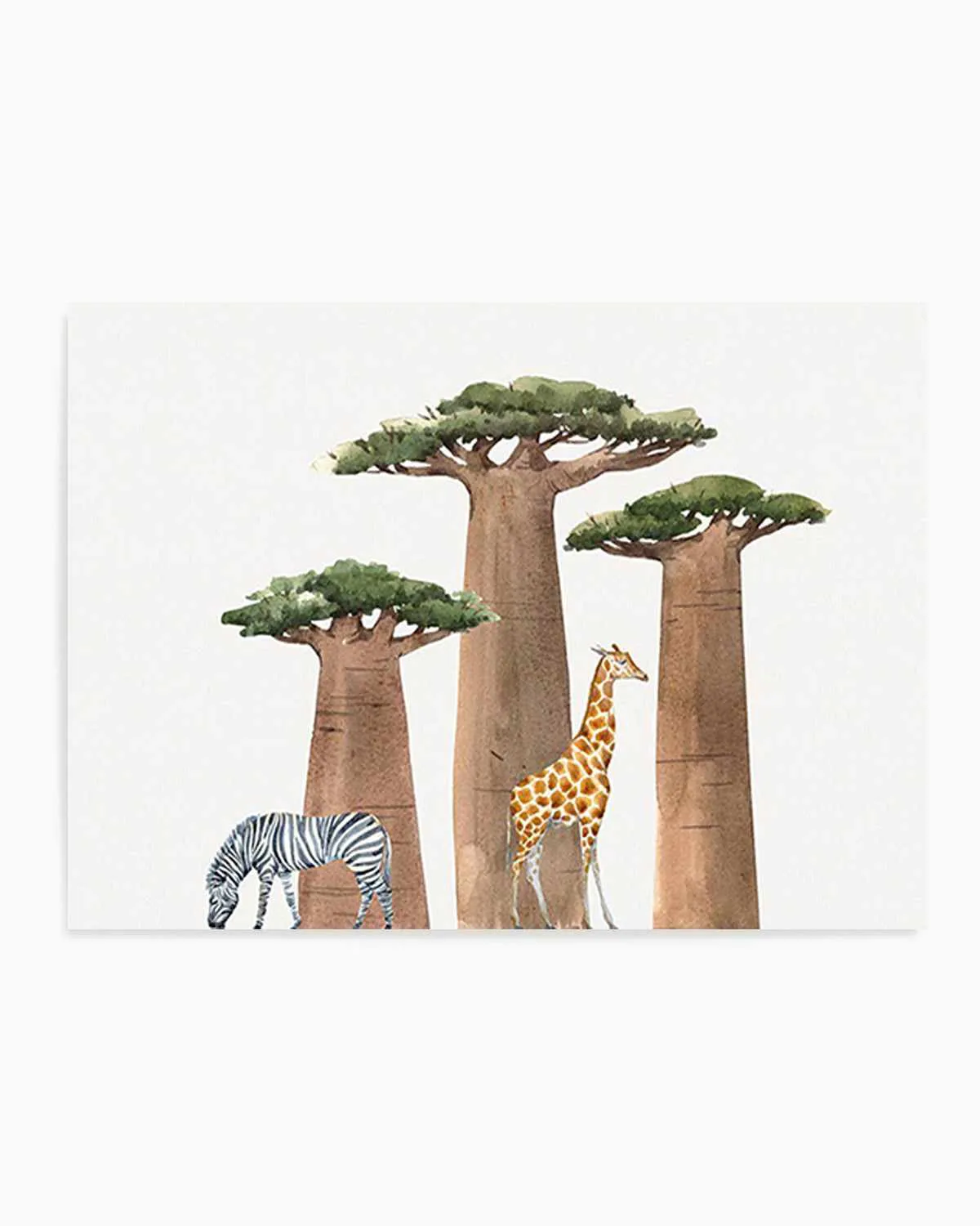 African Landscape | Watercolor Art Print