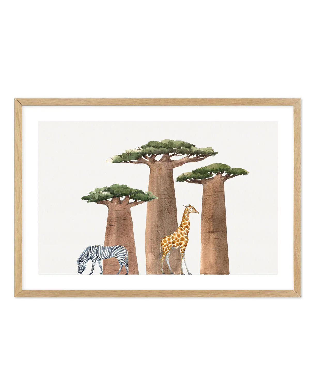 African Landscape | Watercolor Art Print