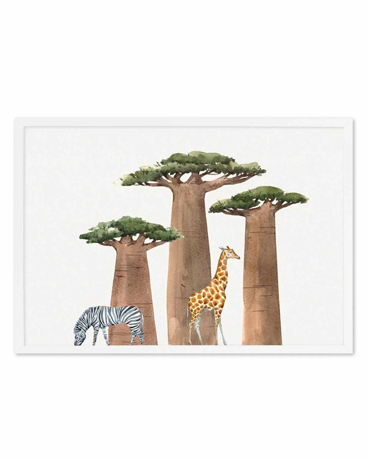 African Landscape | Watercolor Art Print