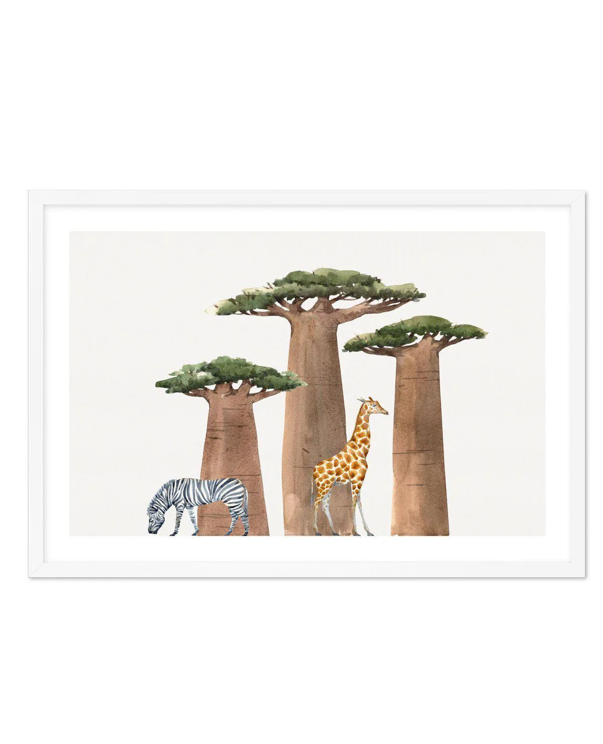 African Landscape | Watercolor Art Print