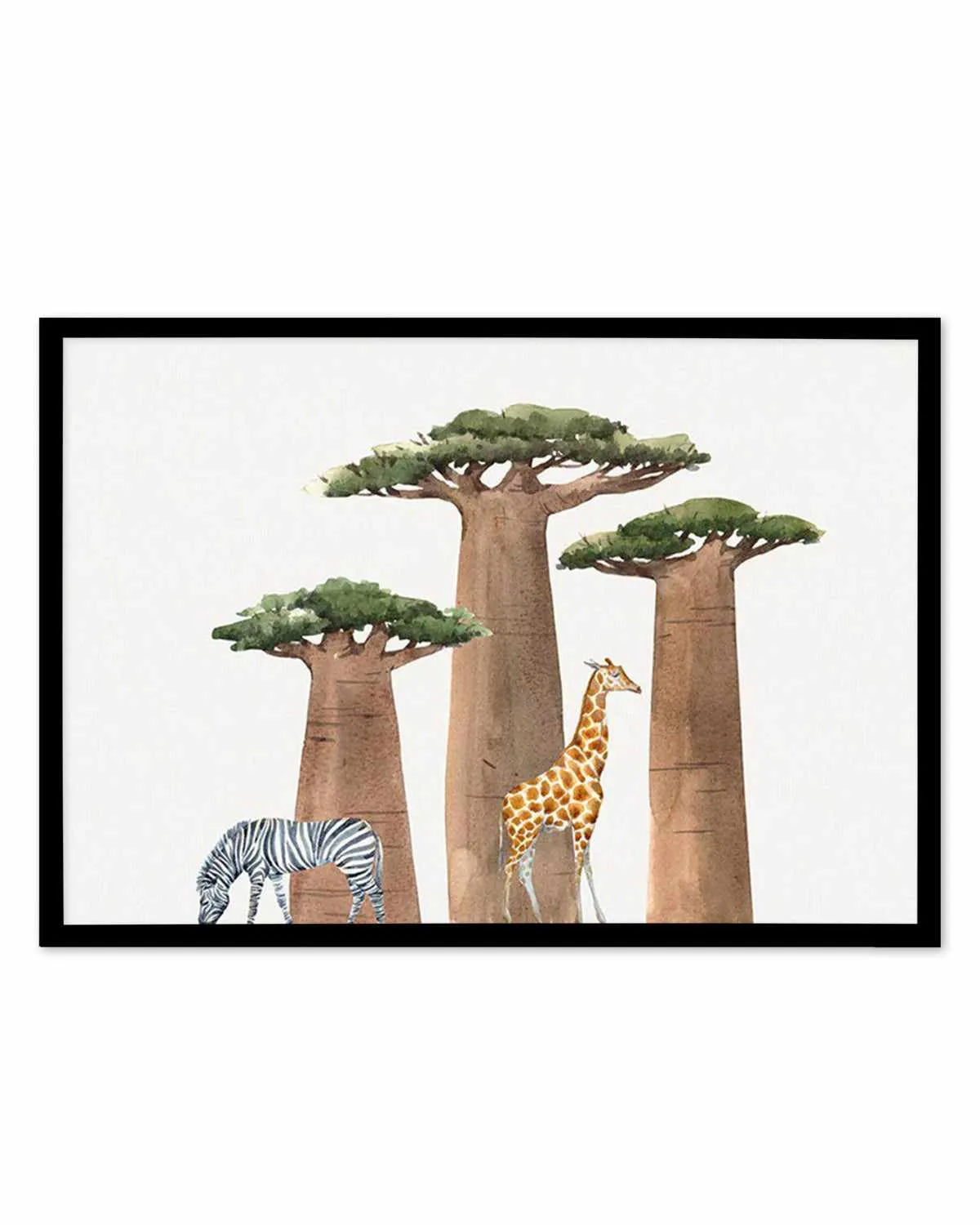 African Landscape | Watercolor Art Print