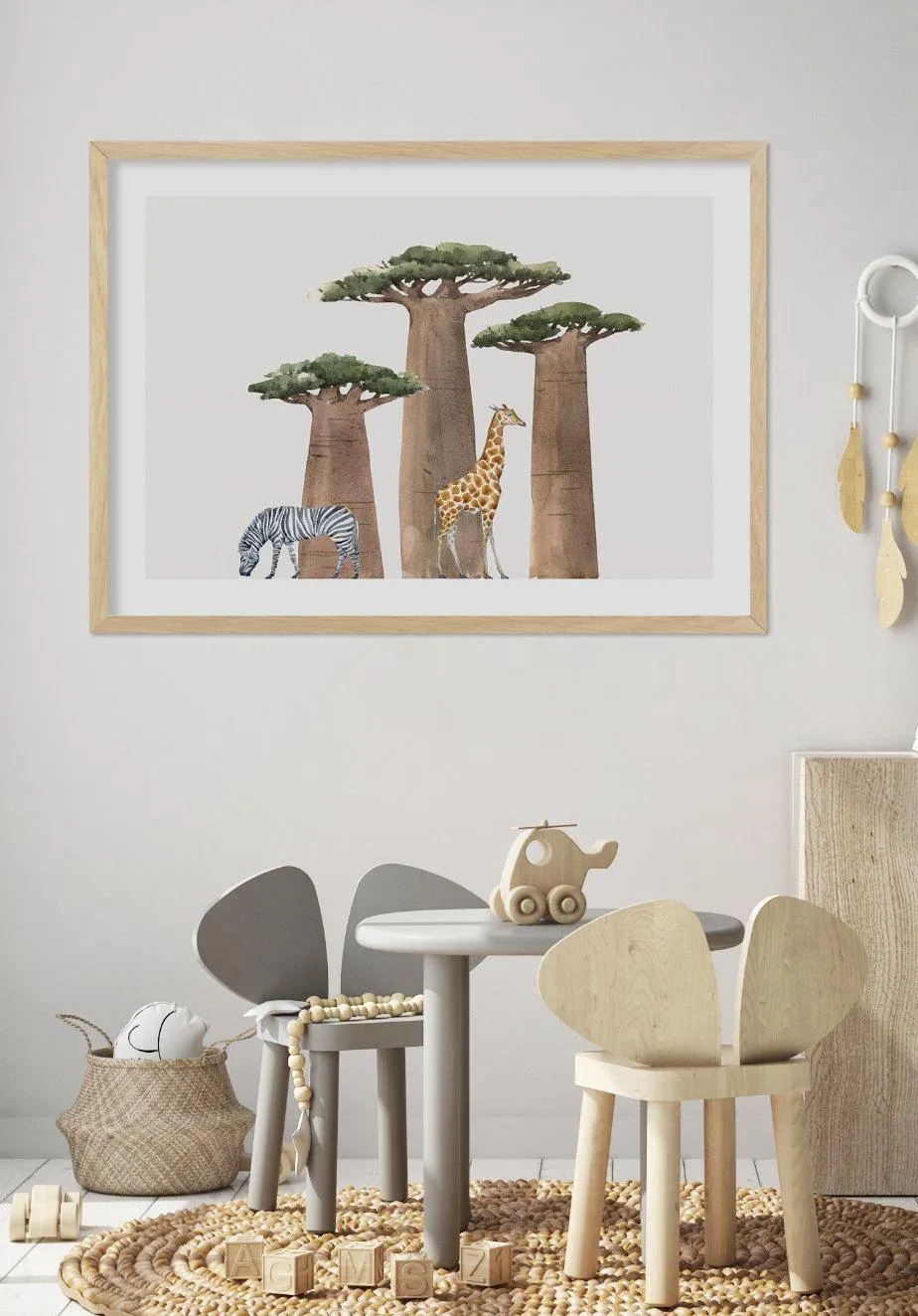 African Landscape | Watercolor Art Print