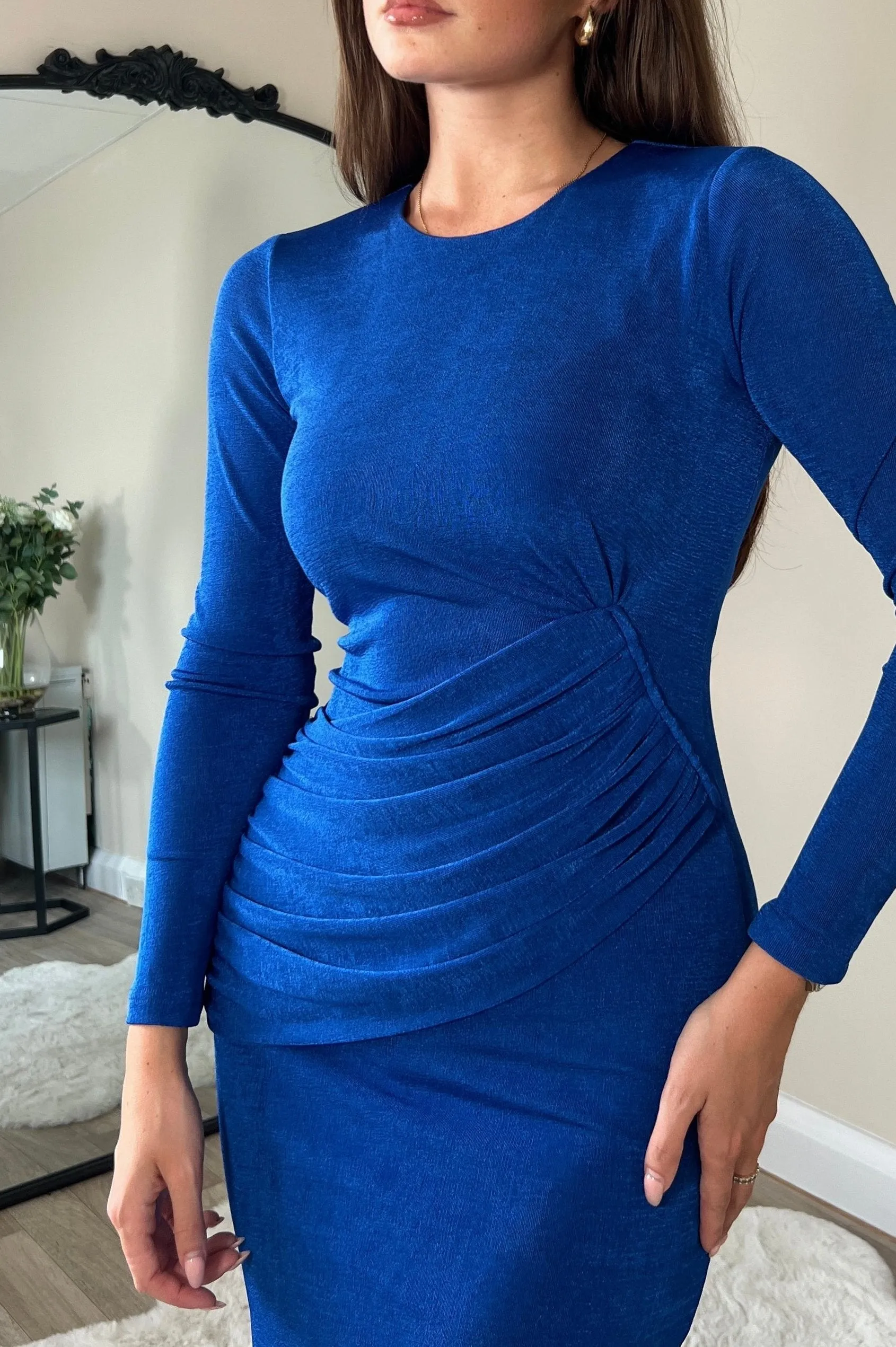 After Dark Dress - Bright Blue