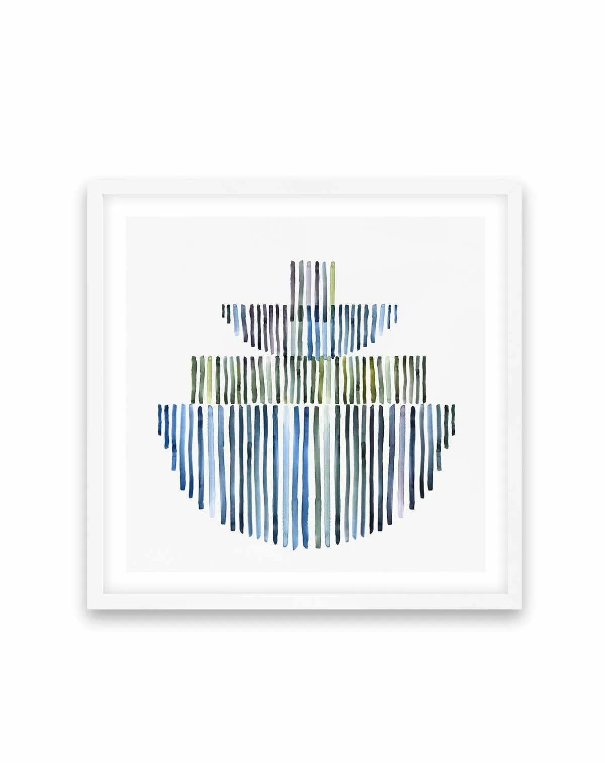 Agua Stripes II Square Art Print