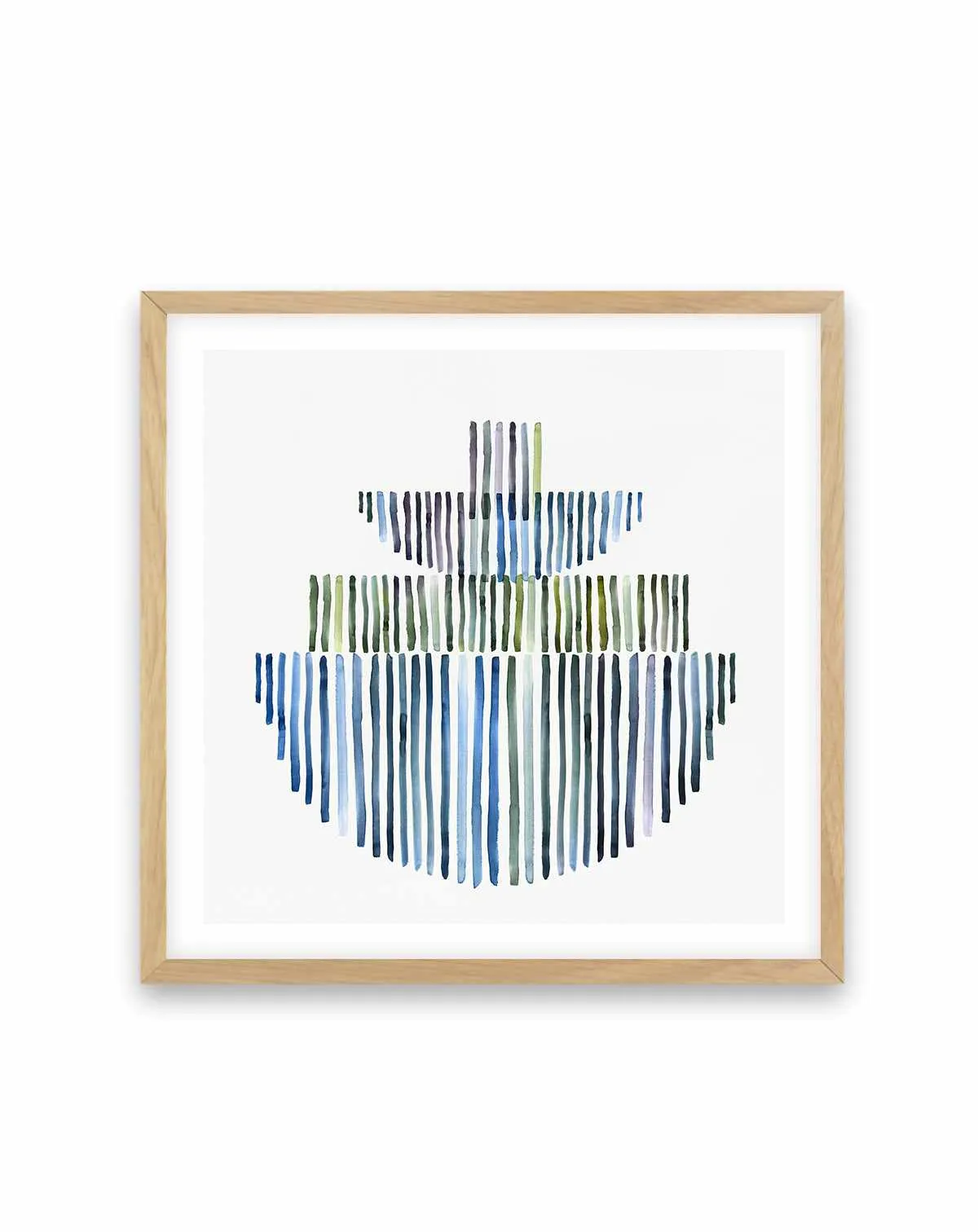 Agua Stripes II Square Art Print