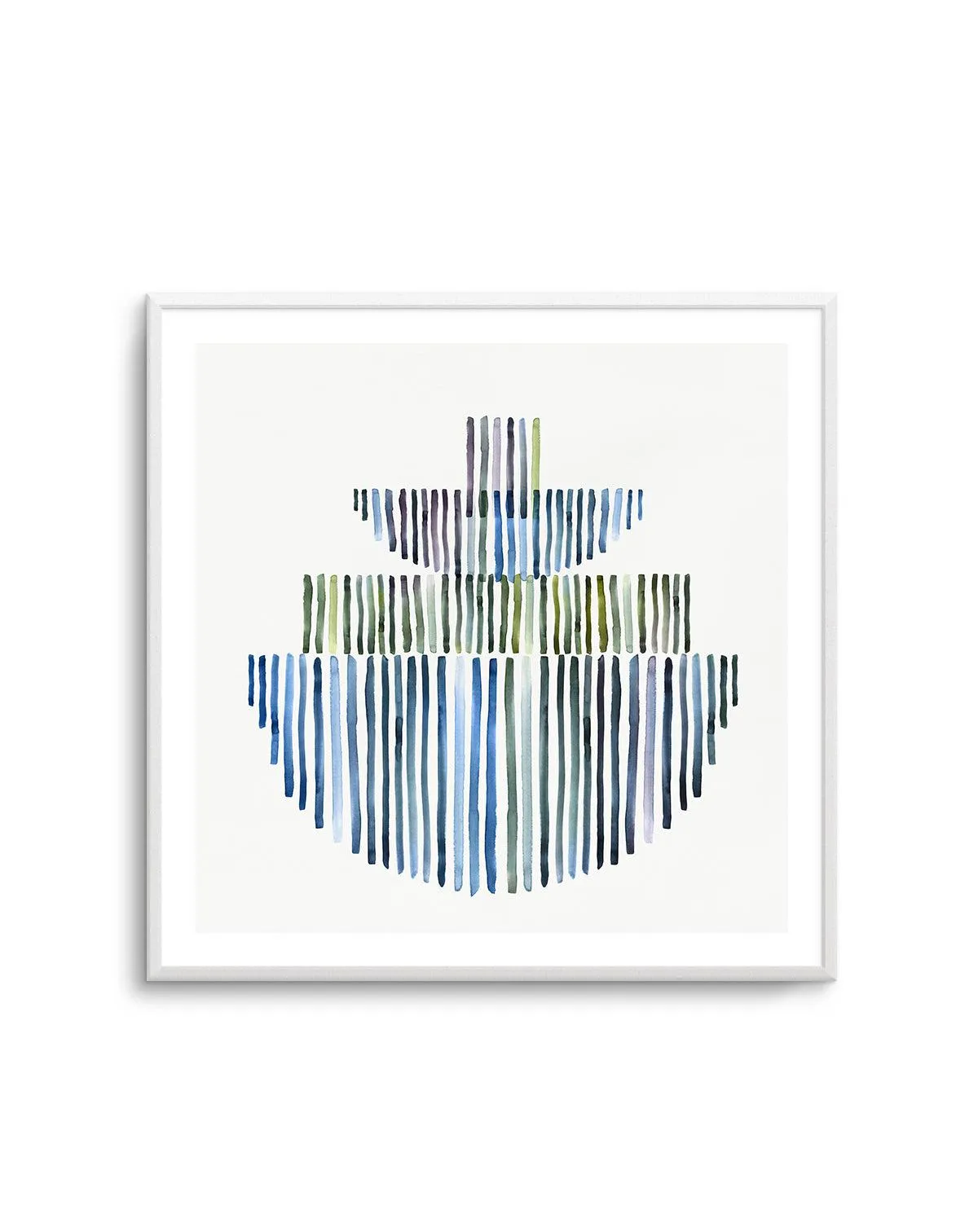 Agua Stripes II Square Art Print