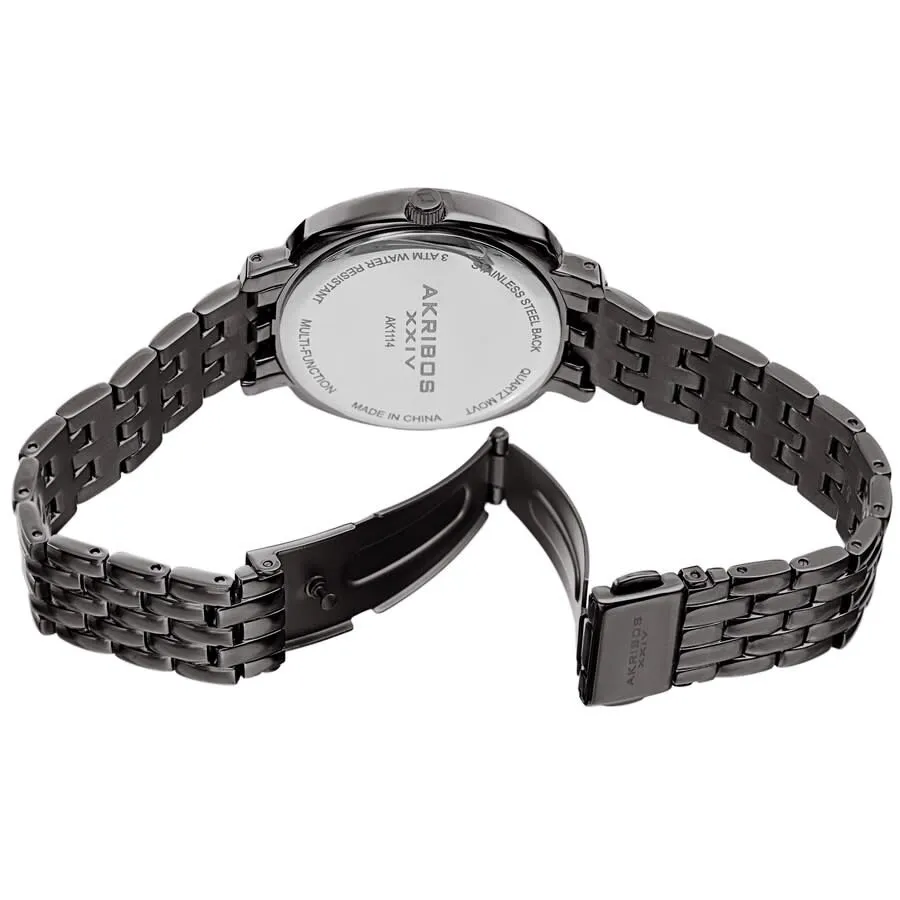 Akribos Xxiv Quartz Black Dial Ladies Watch AK1114GN