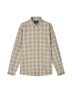 Alaska Flannel Check Sune Shirt, Vanilla Ice/Silver Sage Check