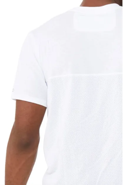 Alo Yoga Mens Airwave Tee- White