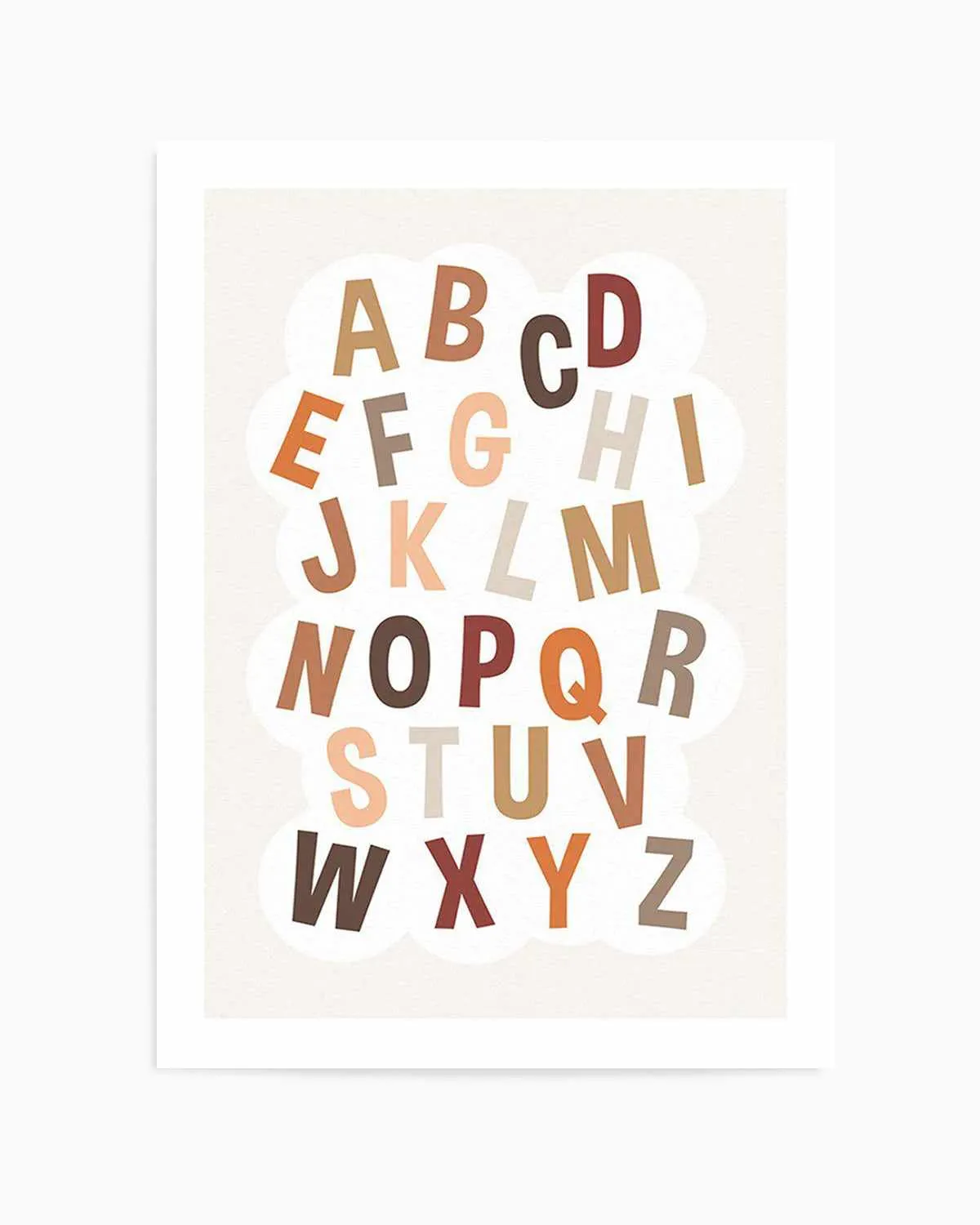 Alphabet Cloud | Neutral Art Print