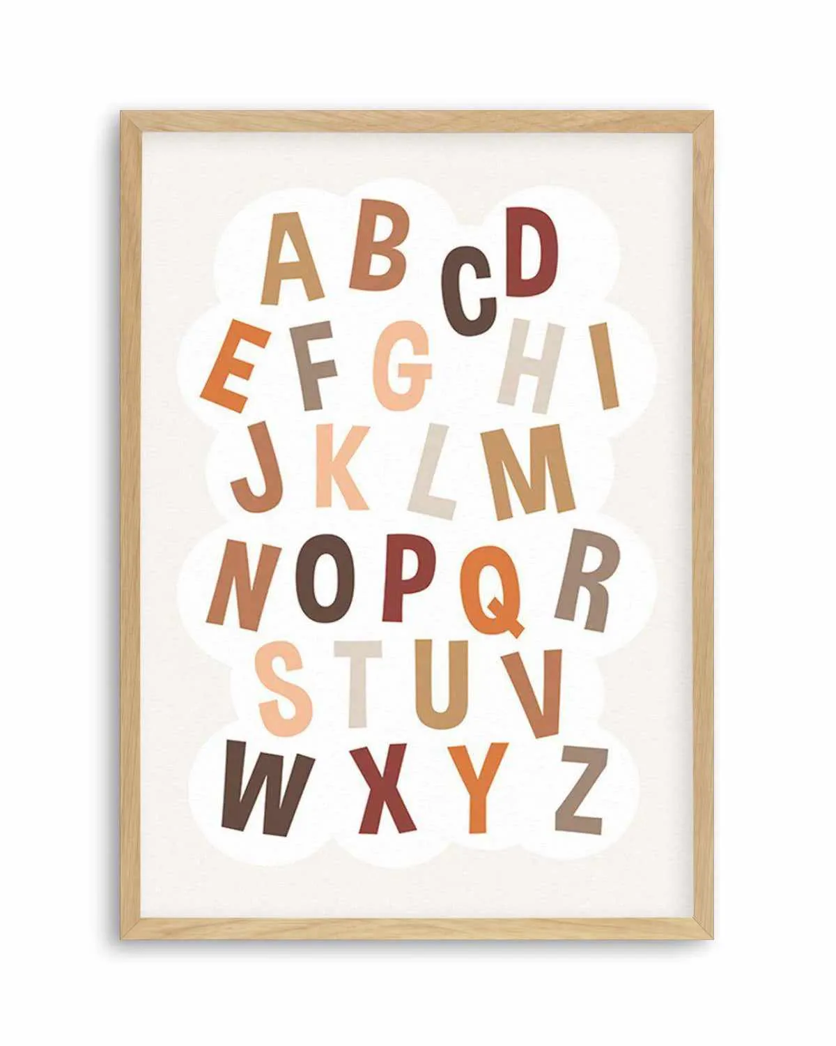 Alphabet Cloud | Neutral Art Print