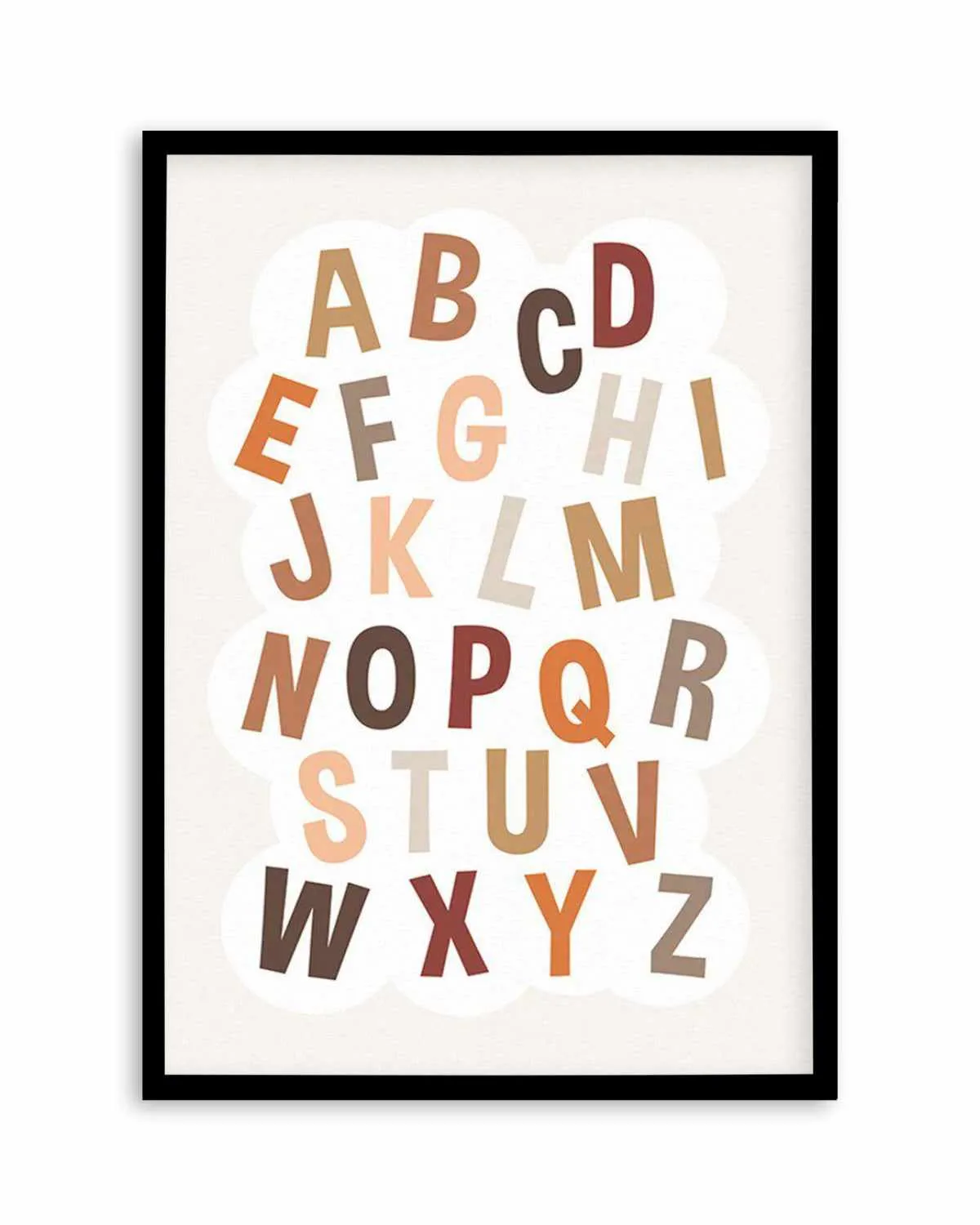 Alphabet Cloud | Neutral Art Print