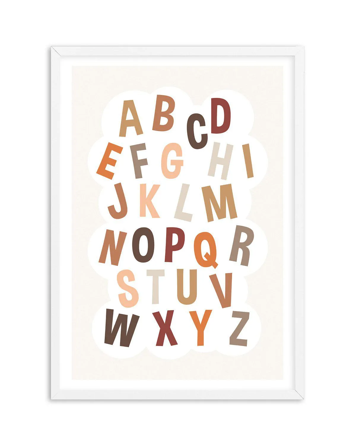 Alphabet Cloud | Neutral Art Print