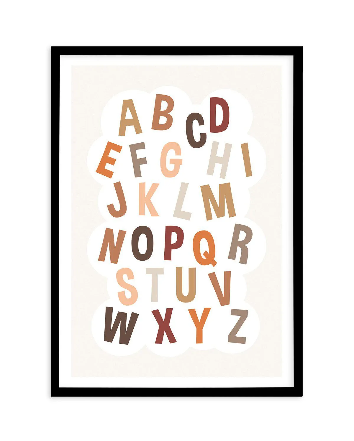 Alphabet Cloud | Neutral Art Print