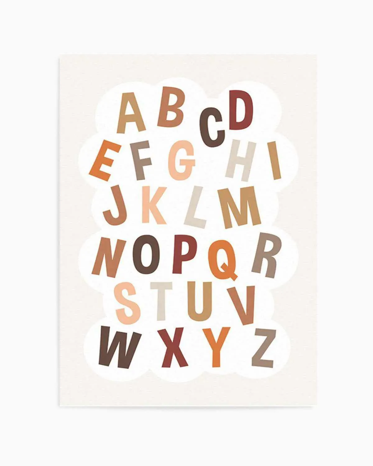 Alphabet Cloud | Neutral Art Print