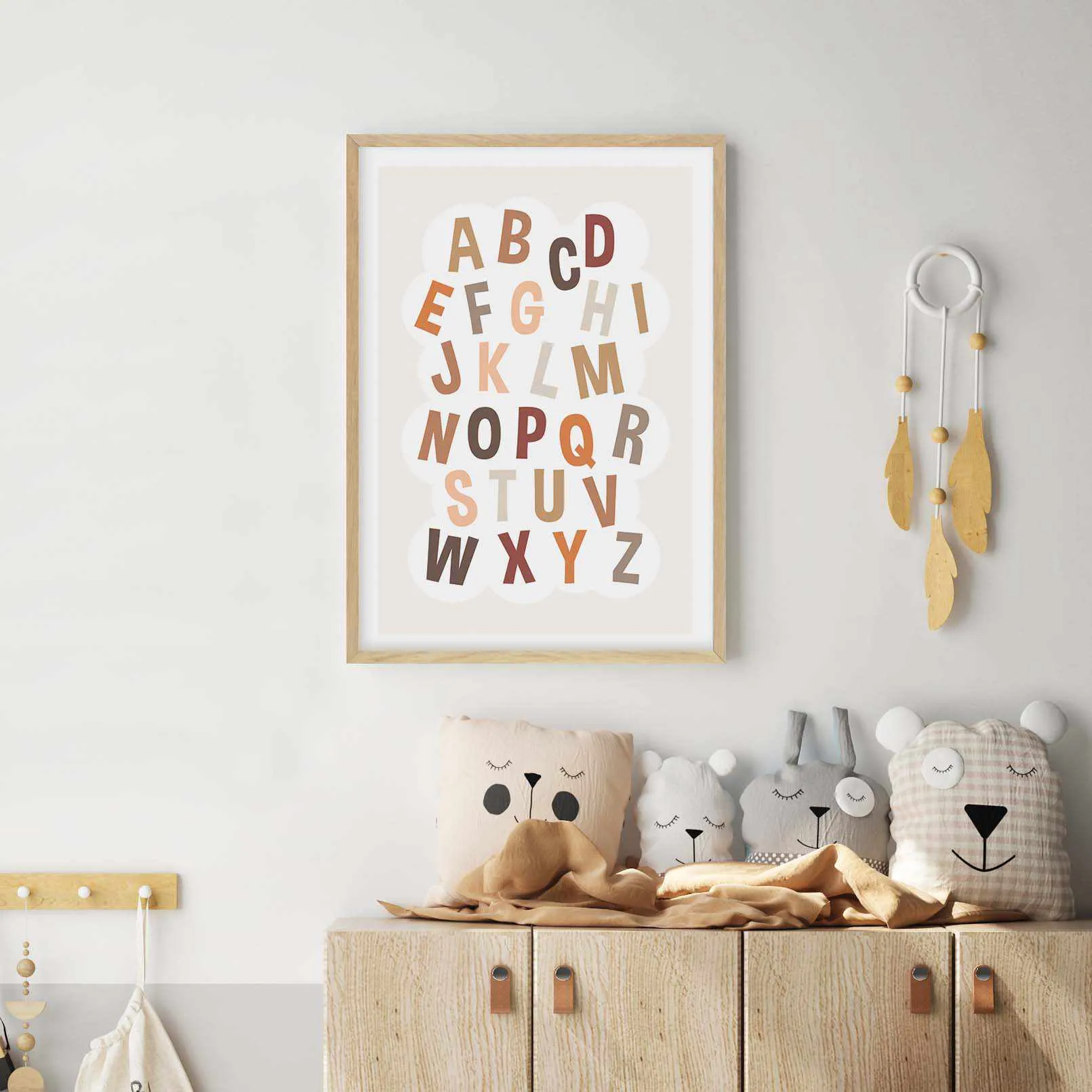 Alphabet Cloud | Neutral Art Print