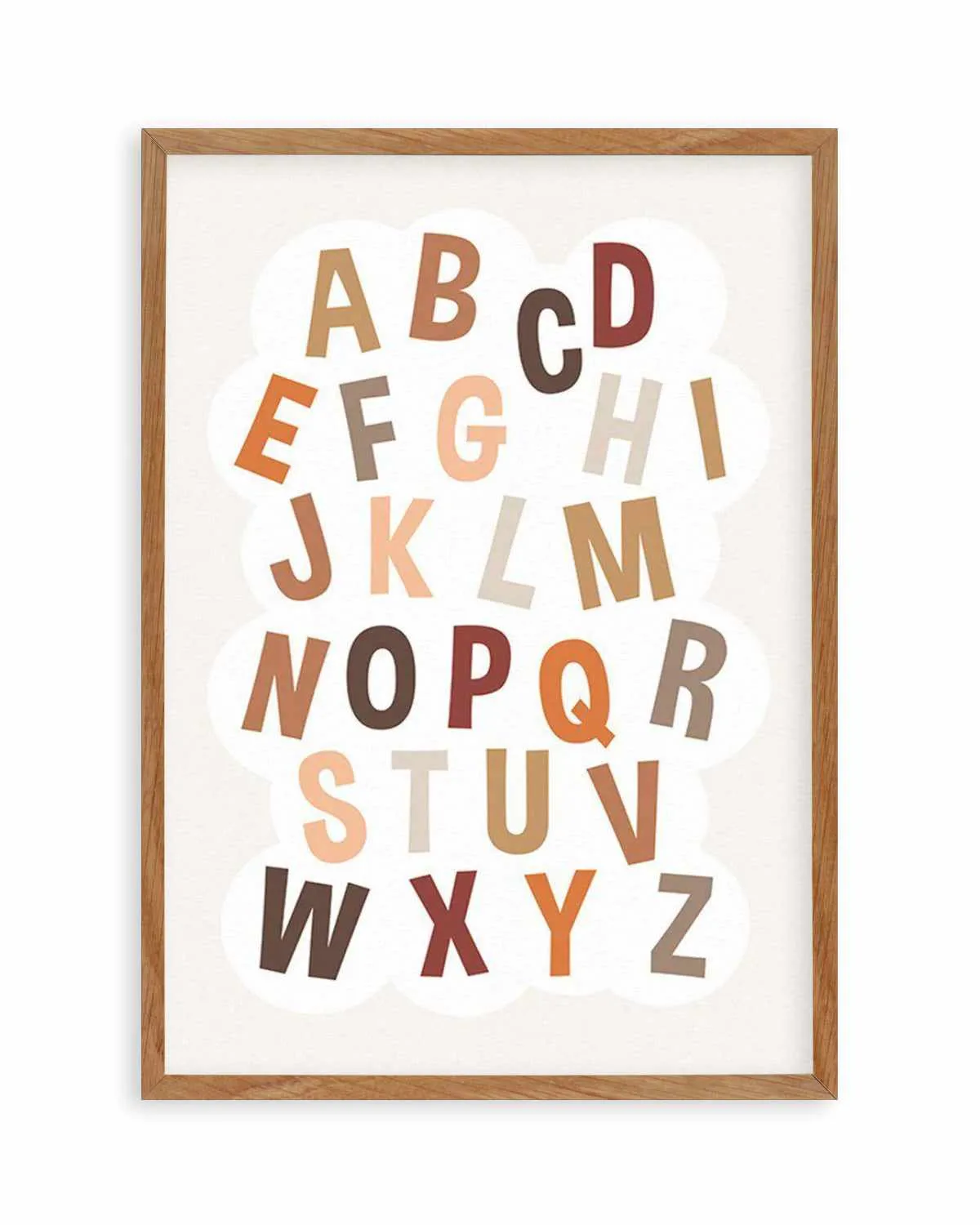 Alphabet Cloud | Neutral Art Print