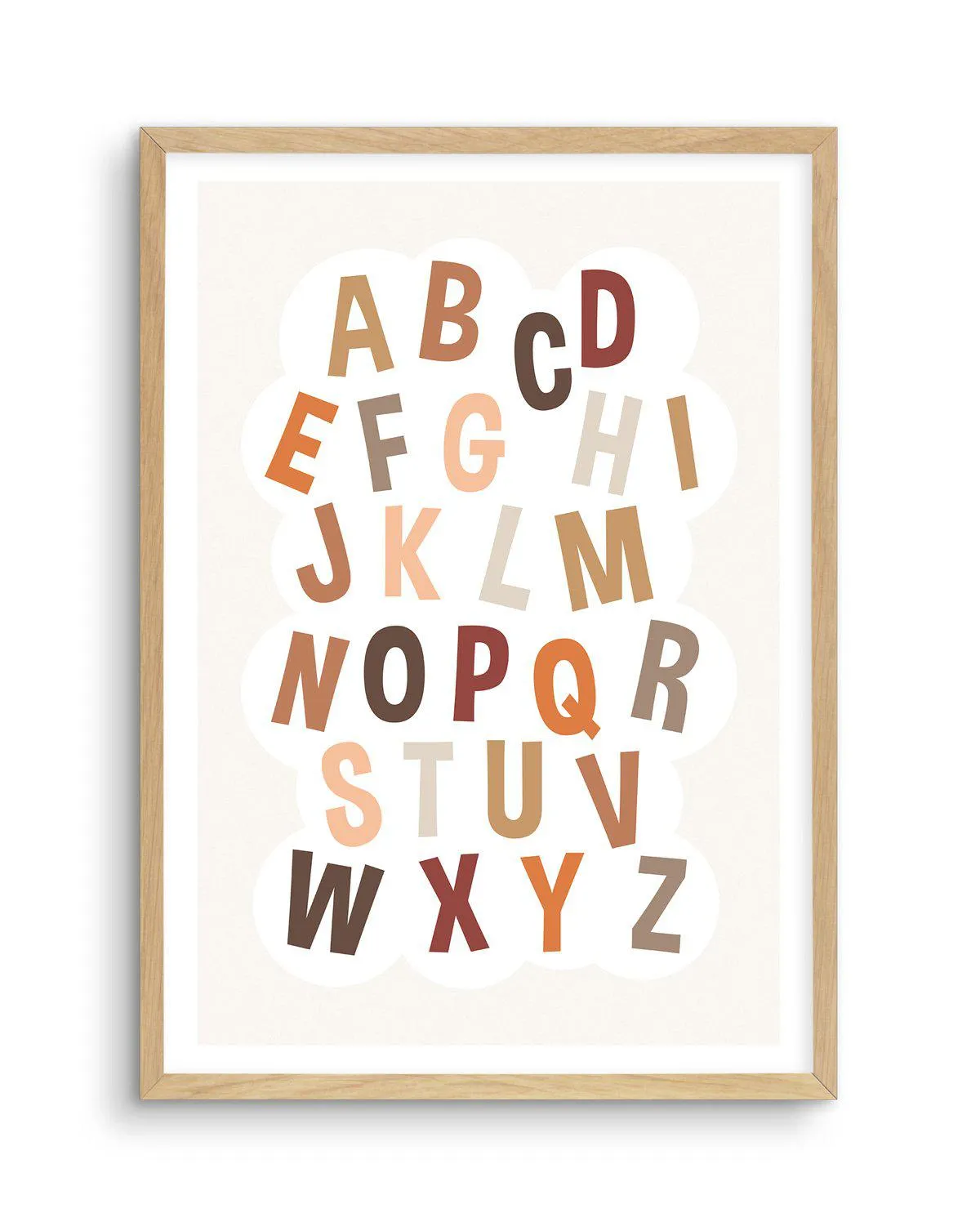 Alphabet Cloud | Neutral Art Print